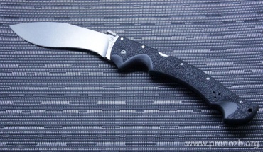 Складной нож Cold Steel  Rajah II, Stonewashed Blade, AUS-10A Steel, Black Grivory  Handle