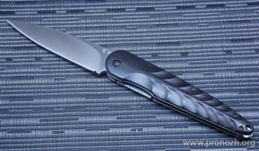Складной нож Hikari Knives, Tactical Mino Kami, Ebony Wood  Handles, Satin Finish ATS-34 Steel