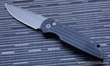 Складной автоматический нож Pro-Tech Tactical Response 3, Beadblast Blade, Black Aluminum Handle