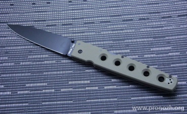   Cold Steel  Hold Out I, DLC-Coating Blade, Carpenter CTS XHP Steel, OD Green G-10 Handles