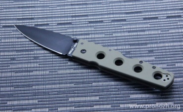   Cold Steel Hold Out II, DLC-Coating Blade, Carpenters CTS XHP Steel, OD Green G-10 Handles