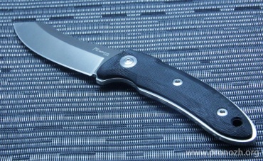 Фиксированный нож Katz  Kagemusha, Satin Finish, Kraton Handle, Leather Sheath