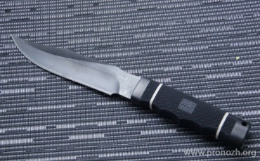 Фиксированный нож SOG Tech Bowie, Black Ti-Ni Blade, Aus-8 Steel, Kraton Handle