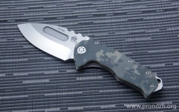   Medford Knife & Tool   Praetorian G Drop Point, Stonewash Blade, D2 Tool Steel, Digi-Camo G-10 / Tumbled Titanium Handle