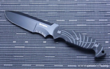 Фиксированный нож Remington  Tango II, Drop Point, Teflon Coated Blade, Black G-10 Handle
