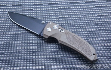 Складной нож Hogue EX-03 3.5"  Drop Point Manual, Black Blade, Matte Brown Handle