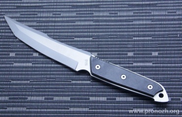 Фиксированный нож Mercury Dragon, Stonewashed Blade, Black G-10 Handle
