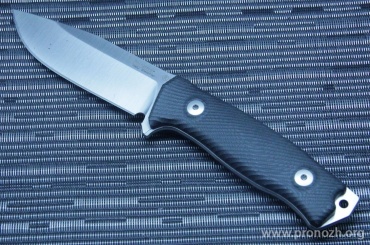   Lion Steel M-5, Satin Finish Blade, Black G-10 Handle