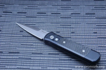 Складной автоматический нож Pro-Tech Godson, 2-Tone Satin Finish Blade, Black Aluminum Handle with Carbon Fiber Inlays