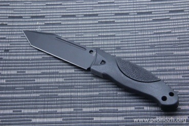   Hogue EX-F02 Tanto, Black Blade, Black  Handle