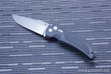   Hogue EX-03 4"  Drop Point Manual, Stone-Tumbled Blade, Black Handle
