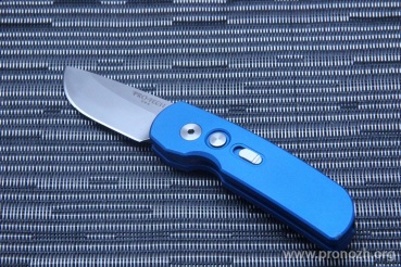 Складной автоматический нож Pro-Tech Calmigo (California-legal automatic), Blue Anodizing Handle, Stonewash Blade