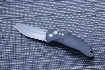 Складной нож Hogue EX-04 3.5" Wharncliffe Manual, Stone-Tumbled  Blade, Black  G10 Handle