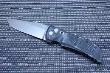 Складной автоматический нож Hogue EX-01 4" Drop Point  Auto, Stone-Tumbled  Blade, Black / Gray Mascus G10 Handle