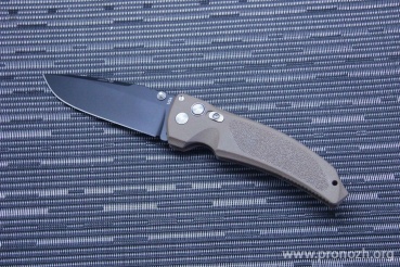 Складной нож Hogue EX-03 4"  Drop Point Manual, Black Blade, Matte Brown Handle