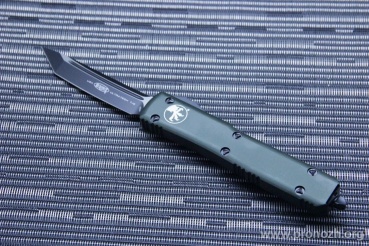Автоматический складной нож фронтального выброса Microtech Ultratech  T/E, Black Standard, OD Green Handle