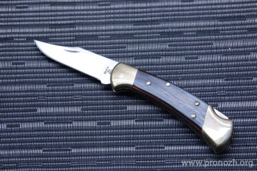 Складной нож Buck Ranger, Satin Finish 420HC Steel, Macassar Ebony Dymondwood Handle