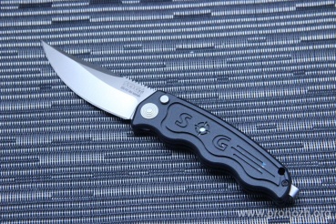 Складной автоматический нож SOG  SOG-TAC Mini, Satin Finish Blade, Aus-8 Steel, Black Hard-anodized Aluminum Handle