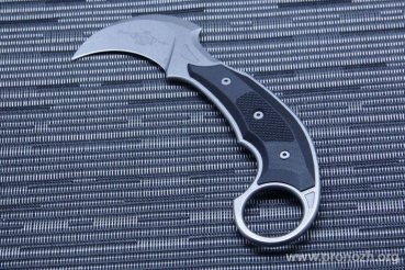 Фиксированный нож Microtech Iconic Fixed, Stonewash Blade, Carpenter CTS - 204P, Carbon Pattern Kydex Sheath