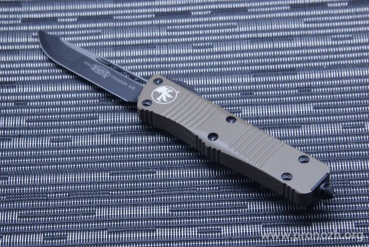 Автоматический складной нож фронтального выброса Microtech  Troodon S/E, Black Standard, Tan Handle