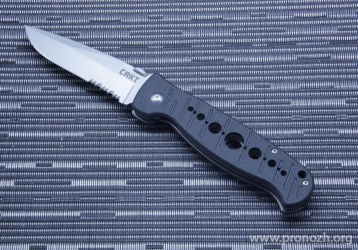   CRKT Falcon Crawford,  Stonewashed Blade, Black G-10 Handle
