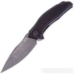   Zero Tolerance ZT0357BW, Blackwashed Blade, Black G-10 Handle
